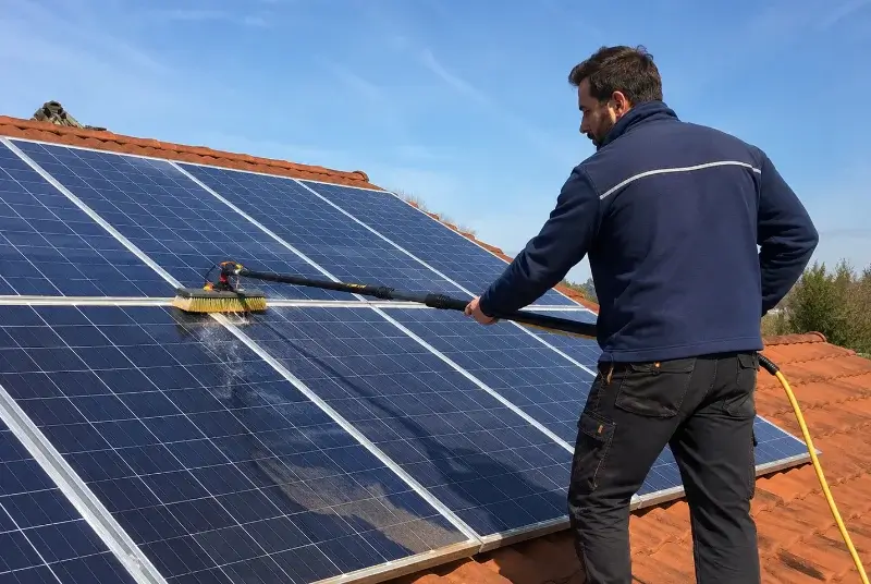 Nettoyage et entretien de panneaux solaires à la Laigne